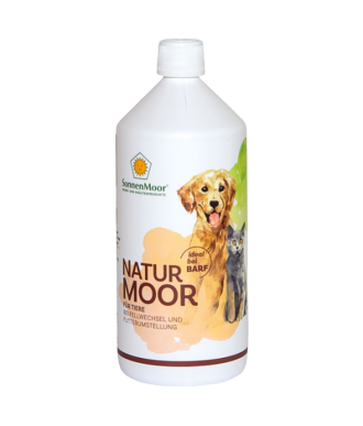 Flüssiges Naturmoor Ergänzungsfuttermittel für Hunde, 1000ml Flasche