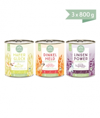 Veganes Hundefutter Nassfutter Bio Testpaket 3x800g von naftie